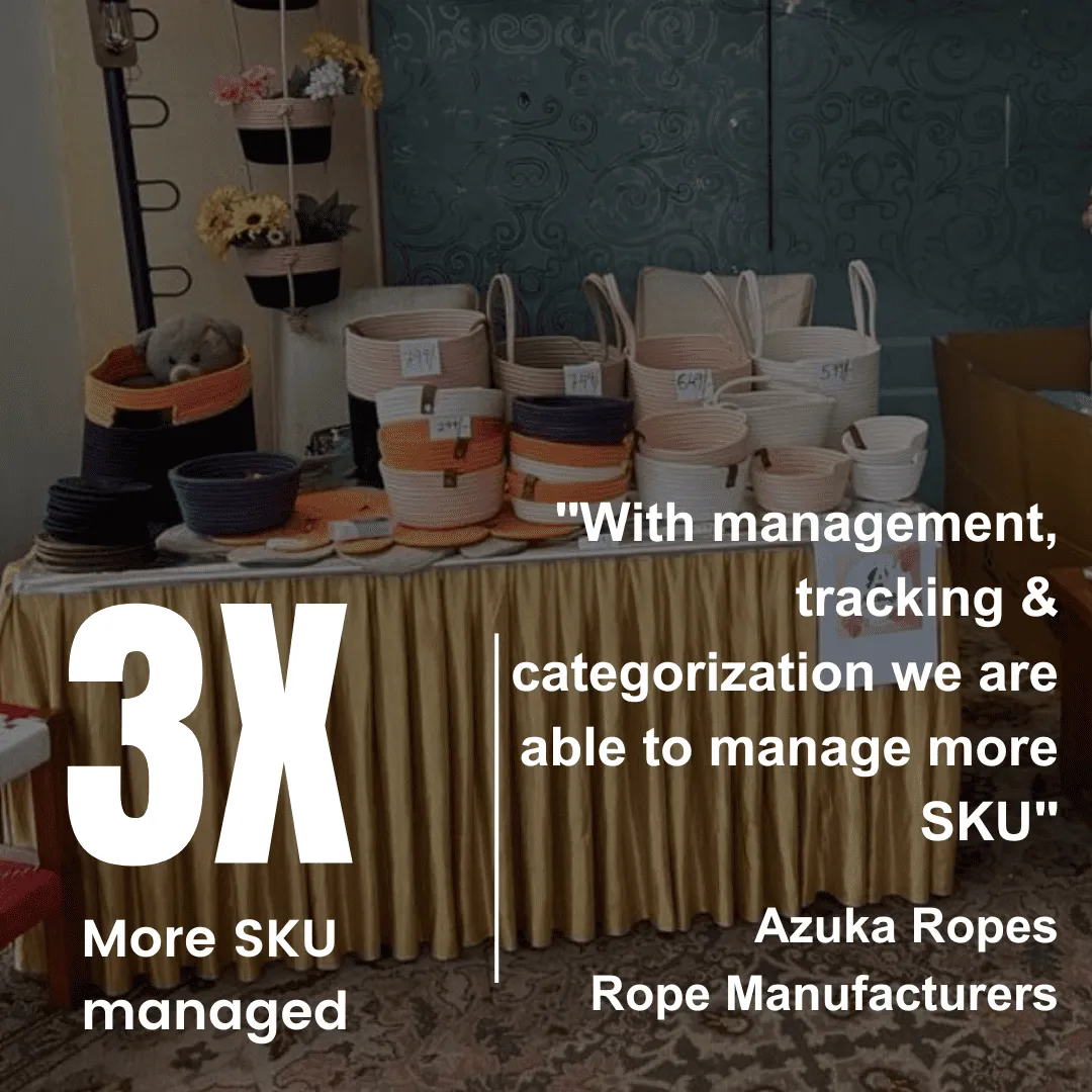 Azuka Ropes testimonial: 3X more SKUs managed